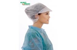 China Single Use Polypropylene Non Woven Bouffant Head Cap With Peak supplier