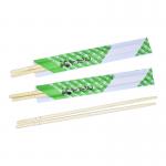 Printed Sleeves Biodegradable Round Bamboo Chopsticks Customised for sale
