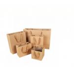 OEM Kraft Paper Handbag / Coffee Bags CMYK Embossed Eco Friendly
