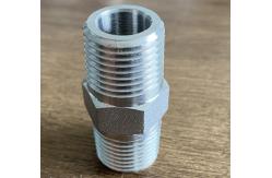 China BSP Male Round Head Threaded Ss 304 Hex Nipple supplier