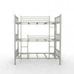 School Dormitory Adult Three Layers Bed Gray Color Metal Triple steel Bunk Beds for sale