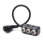 D Tap Male Connector Camera Power Cable P Tap To Fischer 3 Pin Female Adaptor For Alexa for sale