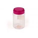 Round Clear Pet Jars Food Grade Container with Handling Cap