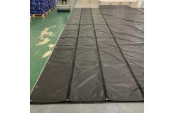China Black PVC Tarpaulin Fabric 14oz 16x27 4x8ft Lumber Tarps For Flatbed Truck supplier