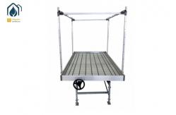 China Commercial Greenhouse Ebb And Flow Rolling Benches Hydroponic Equipment Flood Table supplier