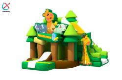 China Factory Inflatable Combo Castle Safari Park Inflatable Bouncy House With Slide supplier