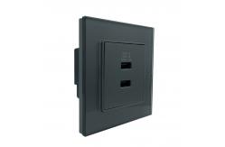 China Home / Villa  USB Charger Socket Tempered Glass / Aluminum Frame supplier
