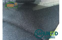 China Double Dot PA + PES Fusible Interlining Fabric Black C5032Q Stretch Drapery supplier
