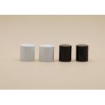 White / Black Perfume Bottle Caps , 28x28mm Round Perfume Cap Engraved Logo for sale