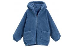 China Womens Autumn Winter DTM Hooded Open Front Lamb Wool Coat supplier