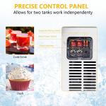 3 Bowls Ice Slush Machine , Frozen Margarita Machine With LED Light Cover