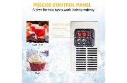 China 3 Bowls Ice Slush Machine , Frozen Margarita Machine With LED Light Cover supplier