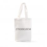 Reusable Cotton Canvas Shopping Bags , Foldable Blank Canvas Tote Bags