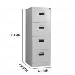 4 Drawers Letter File Full Suspension Filing Cabinet With Lock for sale