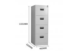 China 4 Drawers Letter File Full Suspension Filing Cabinet With Lock supplier