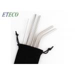 No Crack 304 Stainless Steel Reusable Straws With Brush No Metal Aftertaste for sale