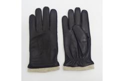 China Cheap and durable in use wool gloves winter leather gloves cuff with knit supplier
