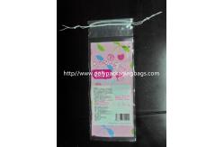 China LDPE Clear Plastic Bags With Drawstring For Cotton Swab / Q - tips supplier
