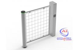 China Vertical Security Turnstile Gate RFID Card Open Cargo Stainless Steel Customized Door supplier
