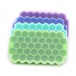 Rolican 37 Cavity Silicone Ice Cube Tray Maker Honeycomb Shape With Lid for sale
