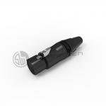 Audio Female 5 Pin Plug Connector XLR Indoor Use Black Shell for sale