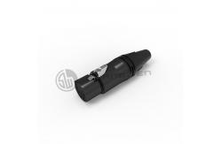 China Audio Female 5 Pin Plug Connector XLR Indoor Use Black Shell supplier