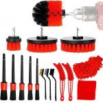 Car Cleaning Brushes Set Includes 5 Soft Premium Detail Brush Auto Wheel Brush Kit for sale