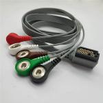 5 Lead Holter Patient Cable For ECG Machine , Gray Holter Monitor Device for sale