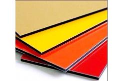 China Interior Decoration Fireproofing Glossy Yellow 3mm ACM Panel supplier