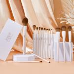 Jessup Luxury Light Gray Comprehensive Eye and Face Brush Set 14pcs T329