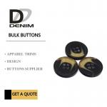 Four Holes Custom Polyester Bulk Clothing Buttons For Coat Horn Effect for sale