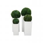 5-6 Years Outdoor Life Quadrate Fiber Clay Planter Long-lasting for sale