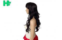 China High Temperature Fiber Long Synthetic Wigs Side Fringe Light Brown supplier