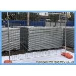 Heavy Duty Galvanized Temporary Netting Fence With Concrete Block Base for sale