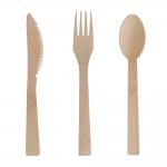 Natural Bamboo Utensils Disposable Flatware Set Compostable Biodegradable for sale