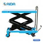 Aida Durable 800kg Double Scissor Lifting Platform Trolley for Smooth Lifting Operations for sale