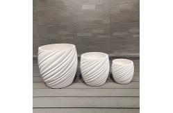China Hand Carved Fiber Clay Planter In Smooth Surface For Traditional Elegance supplier