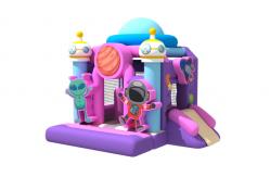 China Customized Inflatable Bouncy House With Slide Alien Astronaut Moon Inflatable Combo supplier