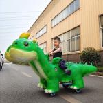 Simulation Animatronic Dinosaur Ride , Walking Remote Control Dinosaur