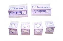 China Custom Clothing Labels Sew On Center Fold Woven Labels Loop Fold Woven Labels supplier