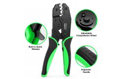 China Alloy Ratcheting Wire Crimper Tool 10-20 AWG Green For Automotive supplier