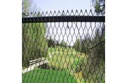 China 100ft 8ft 6ft Black Galvanized Chain Link Fence Galvanized Diamond Wire Mesh supplier