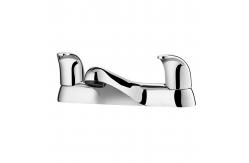 China Dual Control Bath Filler 2 Holes 2 Handle Bathtub Faucet Rustproof supplier