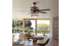 China 52Inch Remote Control 120V Modern Crystal Ceiling Lamp In Dining Room supplier
