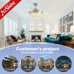 1stshine Fandelier Decorative Retractable Ceiling Fan With LED Lights