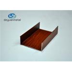 Nature Alloy 6063  Wood Grain Aluminum Profiles Channel Frame ISO9001 Approval for sale