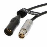 Custom Length Arri Power Cable Fischer 2 Pin Female Plug To Original XLR 3 pin Male for sale