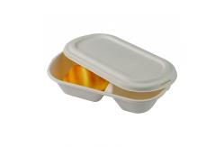China brown Biodegradable Sugarcane Tableware Sugarcane Bagasse Takeaway Containers supplier