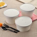 Oil Proof Biodegradable 22oz Disposable Paper Bowl Factory Sale OEM Food Grade White Paper Cup Soup Bowl for sale