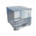Metal Wire Mesh Storage Cages , Stackable Collapsible Wire Mesh Containers for sale